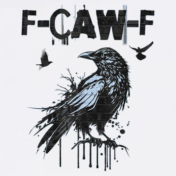 F-CAW-F Crow Grunge Adult Humor  Tall T-Shirt