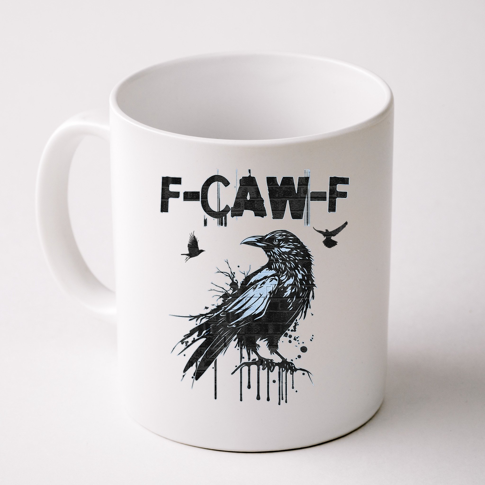 F-CAW-F Crow Grunge Adult Humor  Mug