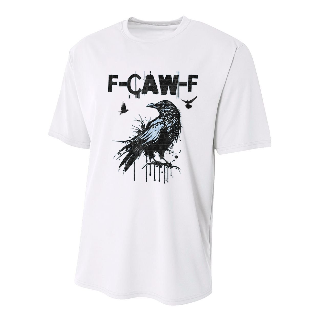 F-CAW-F Crow Grunge Adult Humor  Youth Performance Sprint T-Shirt