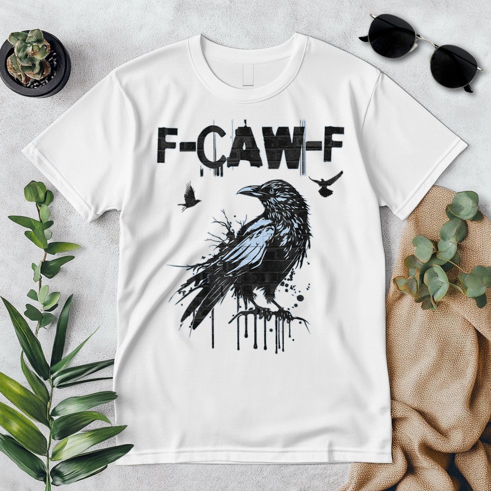 F-CAW-F Crow Grunge Adult Humor  Premium T-Shirt
