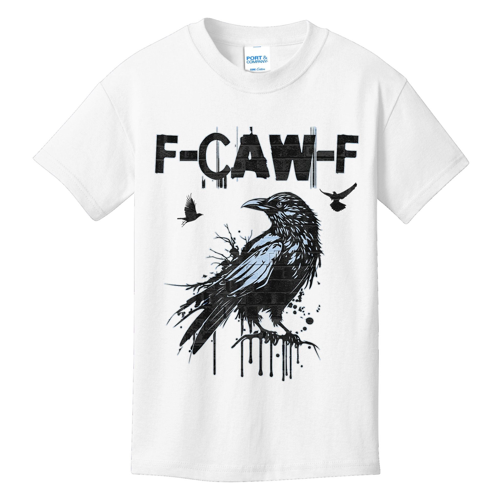 F-CAW-F Crow Grunge Adult Humor  Kids T-Shirt