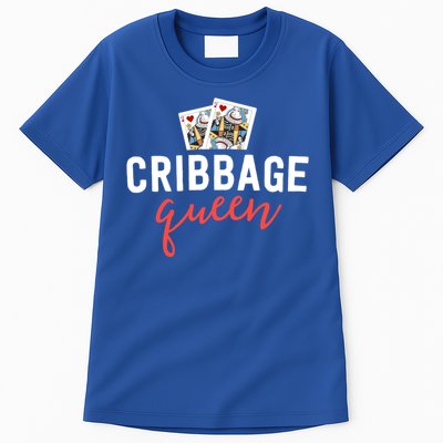 Funny Cribbage Gift Cribbage Queen Player Mom Gift Great Gift Tall T-Shirt