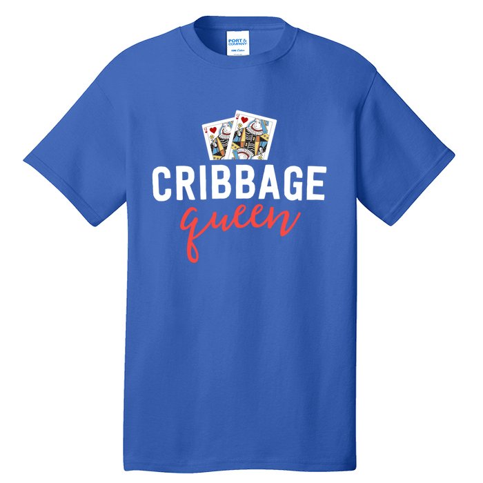 Funny Cribbage Gift Cribbage Queen Player Mom Gift Great Gift Tall T-Shirt