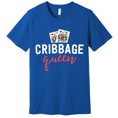 Funny Cribbage Gift Cribbage Queen Player Mom Gift Great Gift Premium T-Shirt