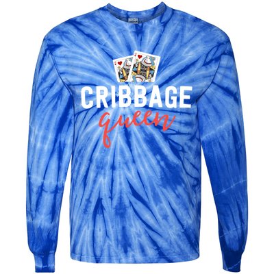 Funny Cribbage Gift Cribbage Queen Player Mom Gift Great Gift Tie-Dye Long Sleeve Shirt