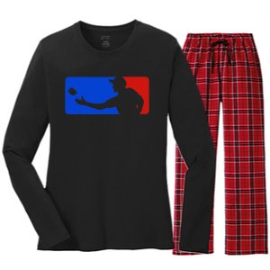 Funny Cornhole Gift For Men Women Bean Bag Toss Game Players Women's Long Sleeve Flannel Pajama Set 