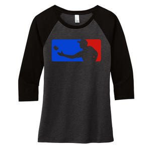 Funny Cornhole Gift For Men Women Bean Bag Toss Game Players Women's Tri-Blend 3/4-Sleeve Raglan Shirt