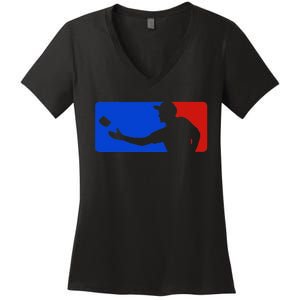 Funny Cornhole Gift For Men Women Bean Bag Toss Game Players Women's V-Neck T-Shirt