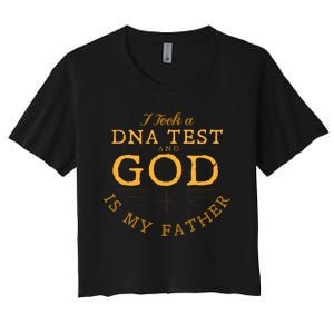 Funny Christian Gift Catholic Pastor God Is My Father Faith Women's Crop Top Tee