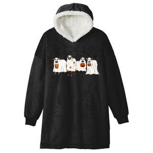 Funny Cow Ghost Halloween Farmer Trick Or Treat Cow Lover Hooded Wearable Blanket