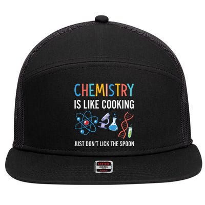 Funny Chemist Gifts Chemistry Is Like Cooking Science Nerd 7 Panel Mesh Trucker Snapback Hat