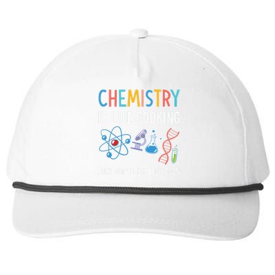 Funny Chemist Gifts Chemistry Is Like Cooking Science Nerd Snapback Five-Panel Rope Hat