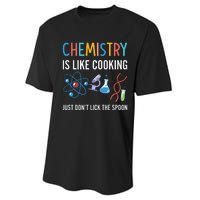 Funny Chemist Gifts Chemistry Is Like Cooking Science Nerd Performance Sprint T-Shirt