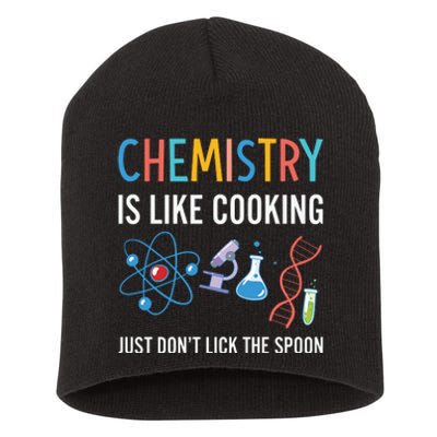 Funny Chemist Gifts Chemistry Is Like Cooking Science Nerd Short Acrylic Beanie