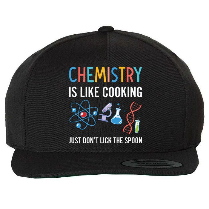 Funny Chemist Gifts Chemistry Is Like Cooking Science Nerd Wool Snapback Cap