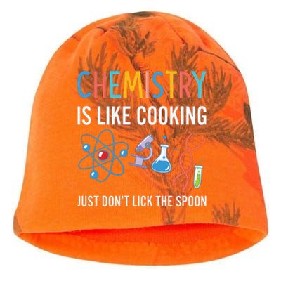 Funny Chemist Gifts Chemistry Is Like Cooking Science Nerd Kati - Camo Knit Beanie