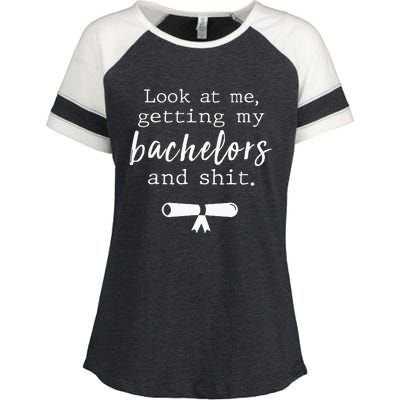 Funny College Graduation Bachelors Degree Gift Grad Enza Ladies Jersey Colorblock Tee