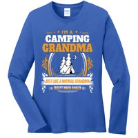 Funny Camping Grandma Gift For Grandma Ladies Long Sleeve Shirt