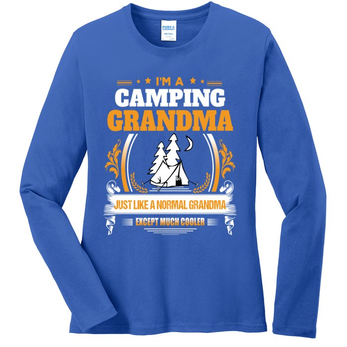 Funny Camping Grandma Gift For Grandma Ladies Long Sleeve Shirt