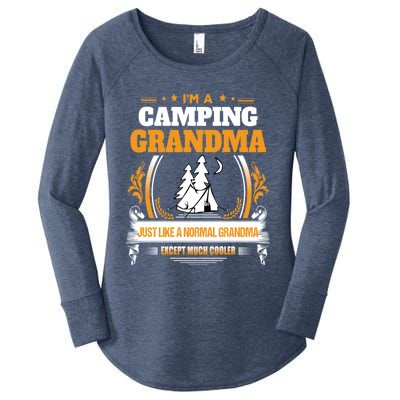 Funny Camping Grandma Gift For Grandma Women's Perfect Tri Tunic Long Sleeve Shirt