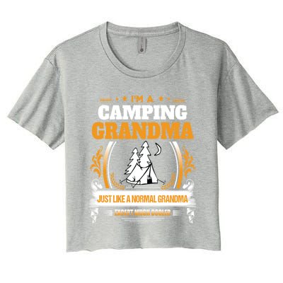 Funny Camping Grandma Gift For Grandma Women's Crop Top Tee