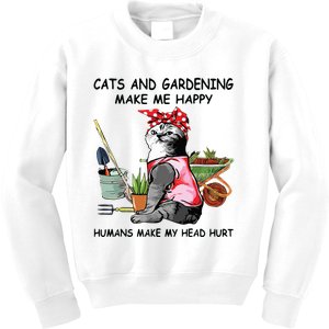 Funny Cats Garden For Women Kids Sweatshirt