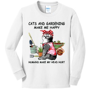 Funny Cats Garden For Women Kids Long Sleeve Shirt