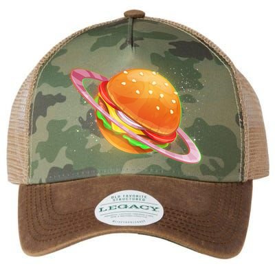 Funny Cosmic Galaxy Burger Planet Legacy Tie Dye Trucker Hat