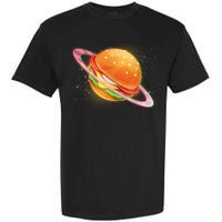 Funny Cosmic Galaxy Burger Planet Garment-Dyed Heavyweight T-Shirt