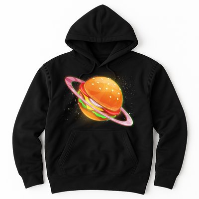 Funny Cosmic Galaxy Burger Planet Hoodie