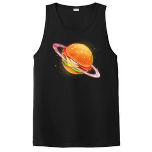 Funny Cosmic Galaxy Burger Planet PosiCharge Competitor Tank