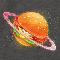 Funny Cosmic Galaxy Burger Planet Vector Backpack