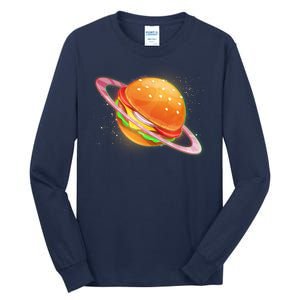 Funny Cosmic Galaxy Burger Planet Tall Long Sleeve T-Shirt