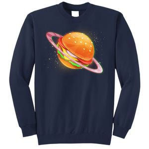 Funny Cosmic Galaxy Burger Planet Tall Sweatshirt