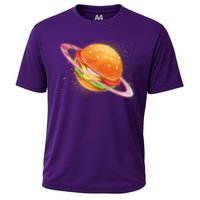 Funny Cosmic Galaxy Burger Planet Performance Shirt