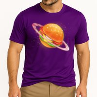 Funny Cosmic Galaxy Burger Planet Performance Shirt
