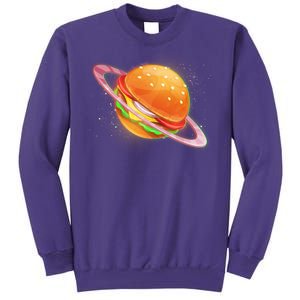 Funny Cosmic Galaxy Burger Planet Sweatshirt