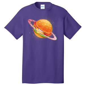 Funny Cosmic Galaxy Burger Planet Tall T-Shirt