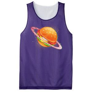 Funny Cosmic Galaxy Burger Planet Mesh Reversible Basketball Jersey Tank