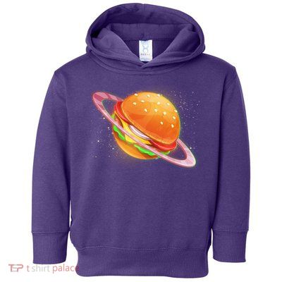 Funny Cosmic Galaxy Burger Planet Toddler Hoodie