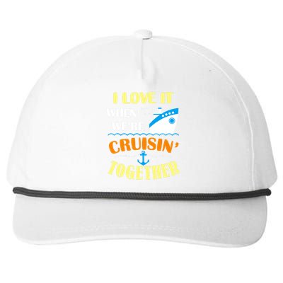 Family Cruise Group Cruise Humor Cruising Gifts Cute Cruises Snapback Five-Panel Rope Hat