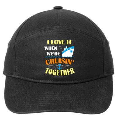 Family Cruise Group Cruise Humor Cruising Gifts Cute Cruises 7-Panel Snapback Hat