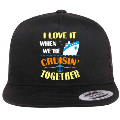 Family Cruise Group Cruise Humor Cruising Gifts Cute Cruises Flat Bill Trucker Hat