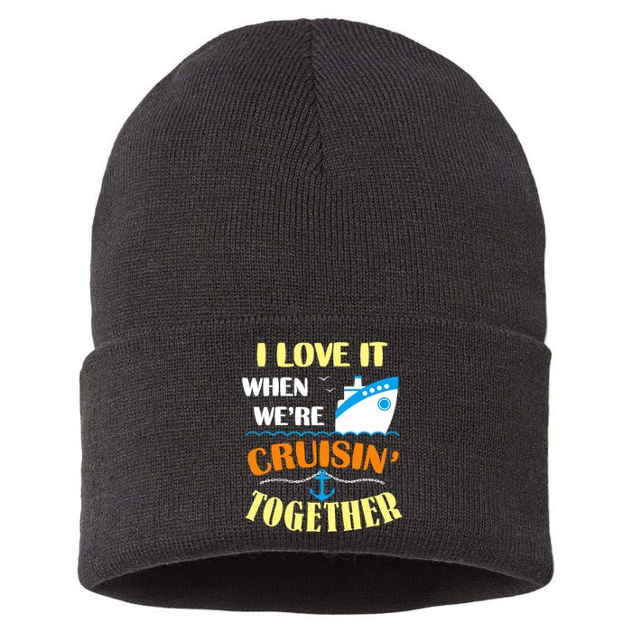 Family Cruise Group Cruise Humor Cruising Gifts Cute Cruises Sustainable Knit Beanie