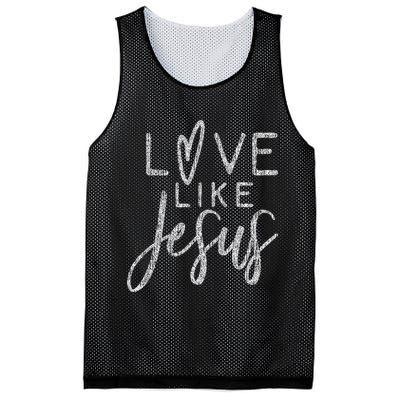 Forever Christian & Gear Cute Christian Love Like Jesus With Heart  Mesh Reversible Basketball Jersey Tank