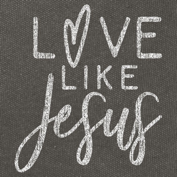 Forever Christian & Gear Cute Christian Love Like Jesus With Heart  Cotton Canvas Backpack