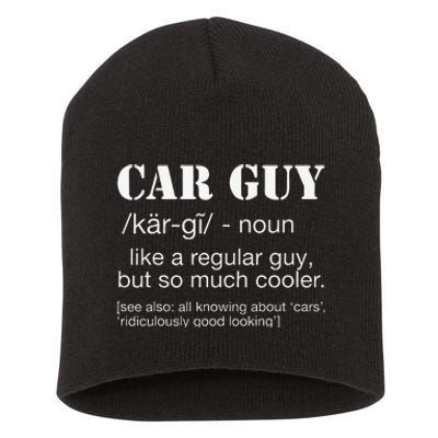 Funny Car Guy Car Guy Definition Gear Head Short Acrylic Beanie