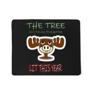 Funny Christmas Get Lit Mousepad