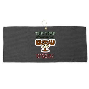 Funny Christmas Get Lit Large Microfiber Waffle Golf Towel