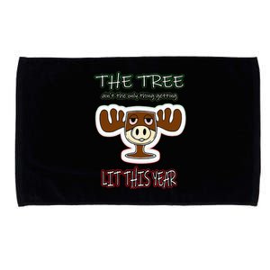 Funny Christmas Get Lit Microfiber Hand Towel